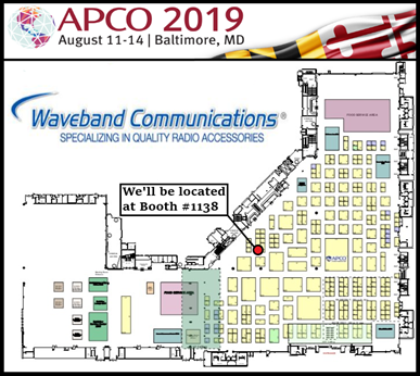 Grundriss von APCO 2019 für Waveband Communications Booth