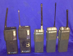 5 rádios de mão dupla da Motorola antigos